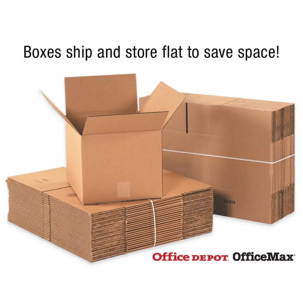 Corrugated Boxes, Flat, 3"H x 12"W x 20"D, Kraft, Pack Of 25 G29462