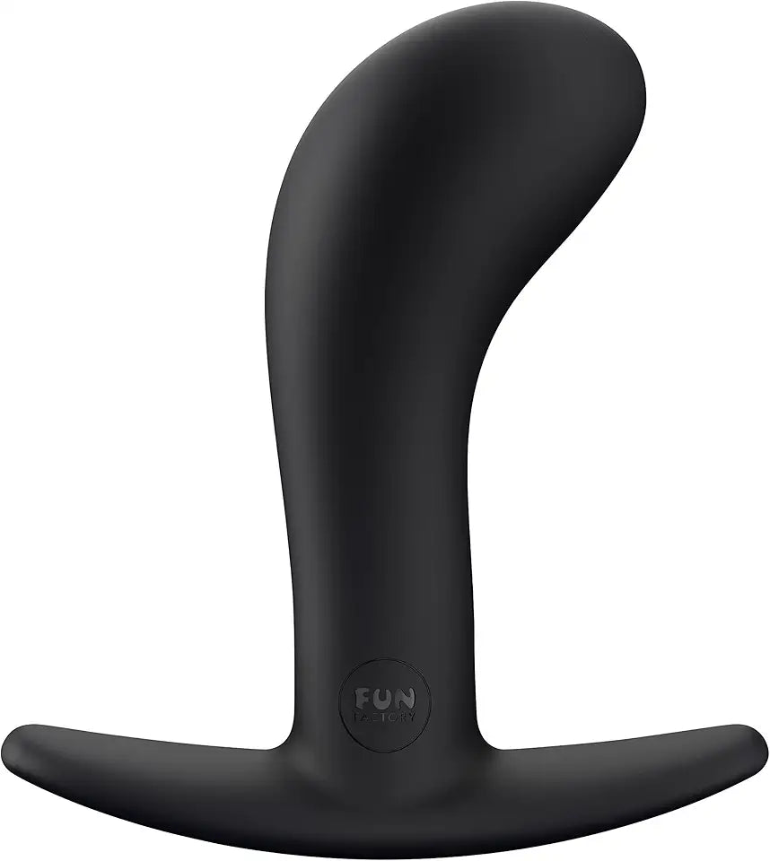 Black Large Curved Anal Plug H903567