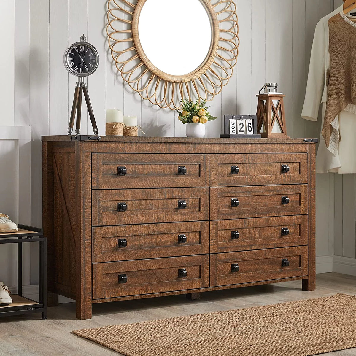 8 Drawer Wood Dresser U935892