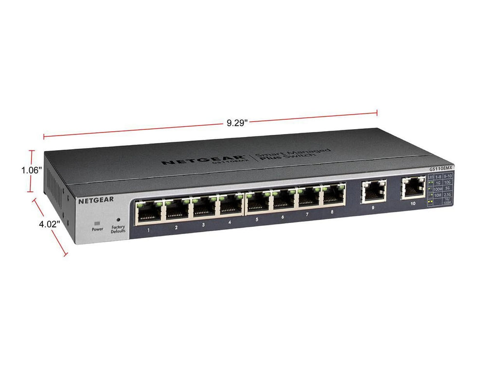 10-Port Gigabit 10G Ethernet Smart Managed Switch A819