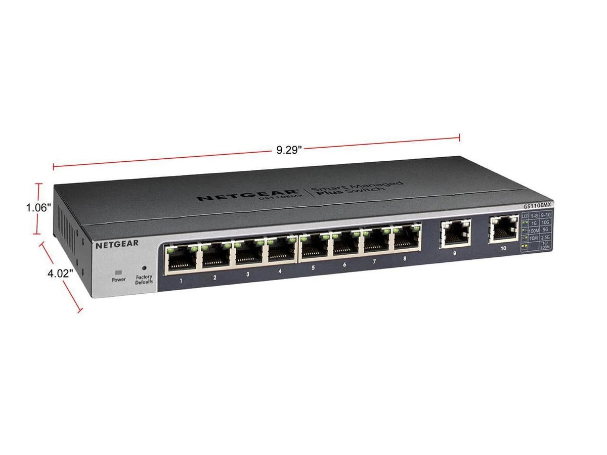 10-Port Gigabit 10G Ethernet Smart Managed Switch A819