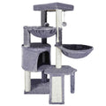 Three Layer Cat Tree with Cat Condo and Two Hammocks I760
