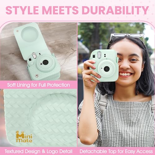Blossom Pink Instant Camera with Case and Film N4874