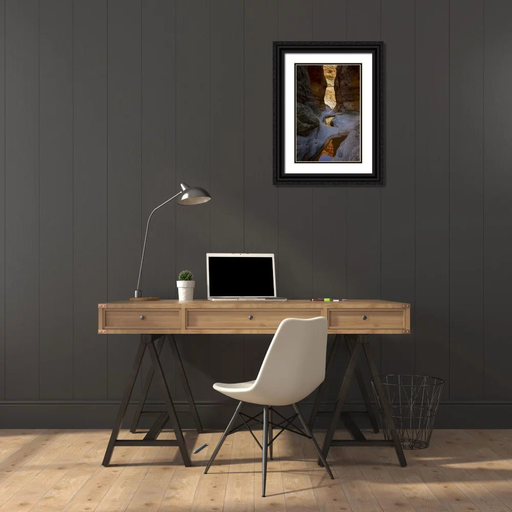 Black Ornate Wood Framed Art Print C1702