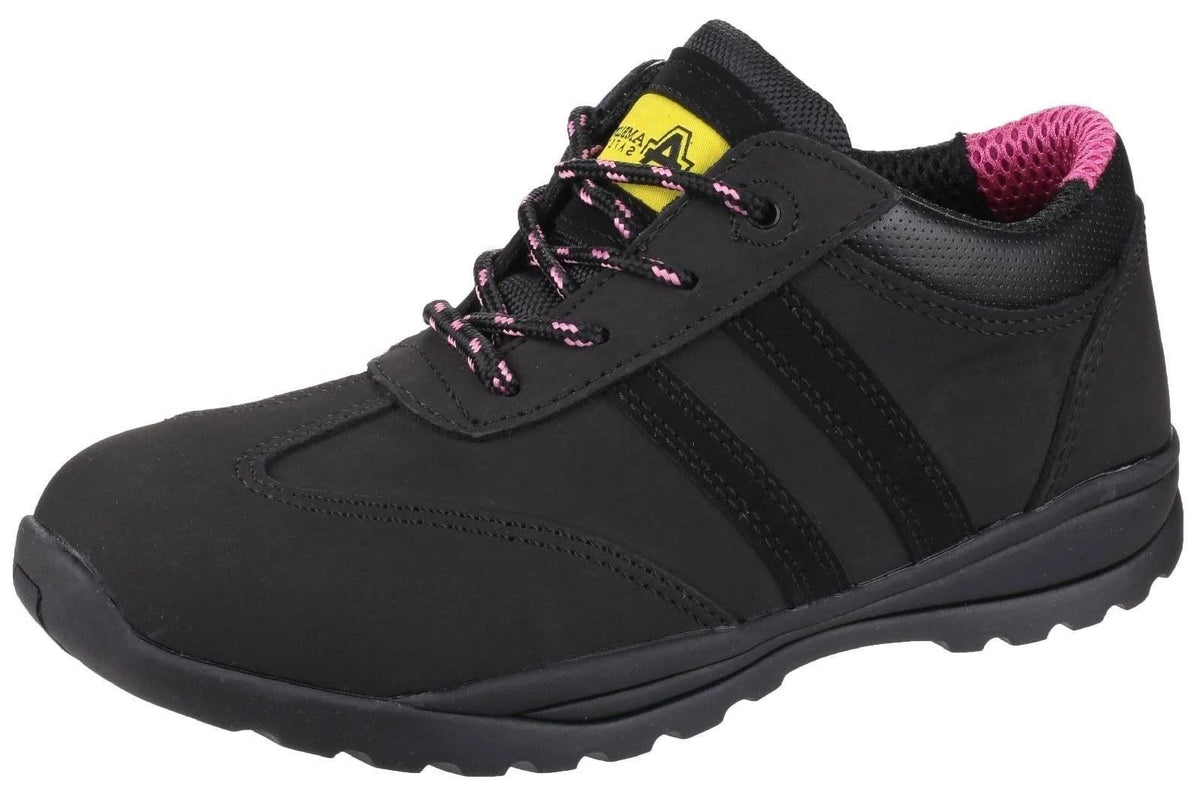 Black Lace Up Safety Trainers N308708