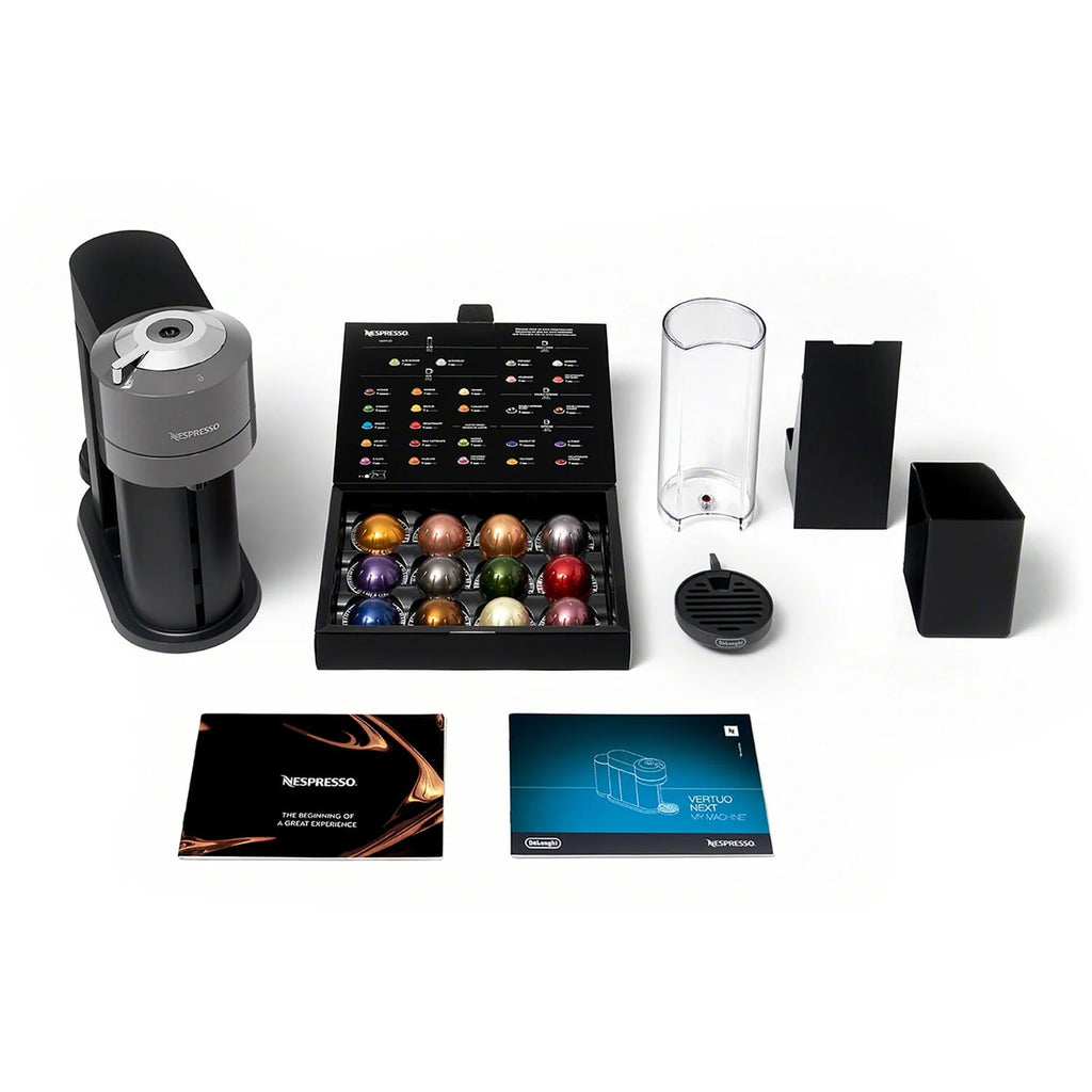 Chrome Coffee and Espresso Maker with Black Milk Frother K846