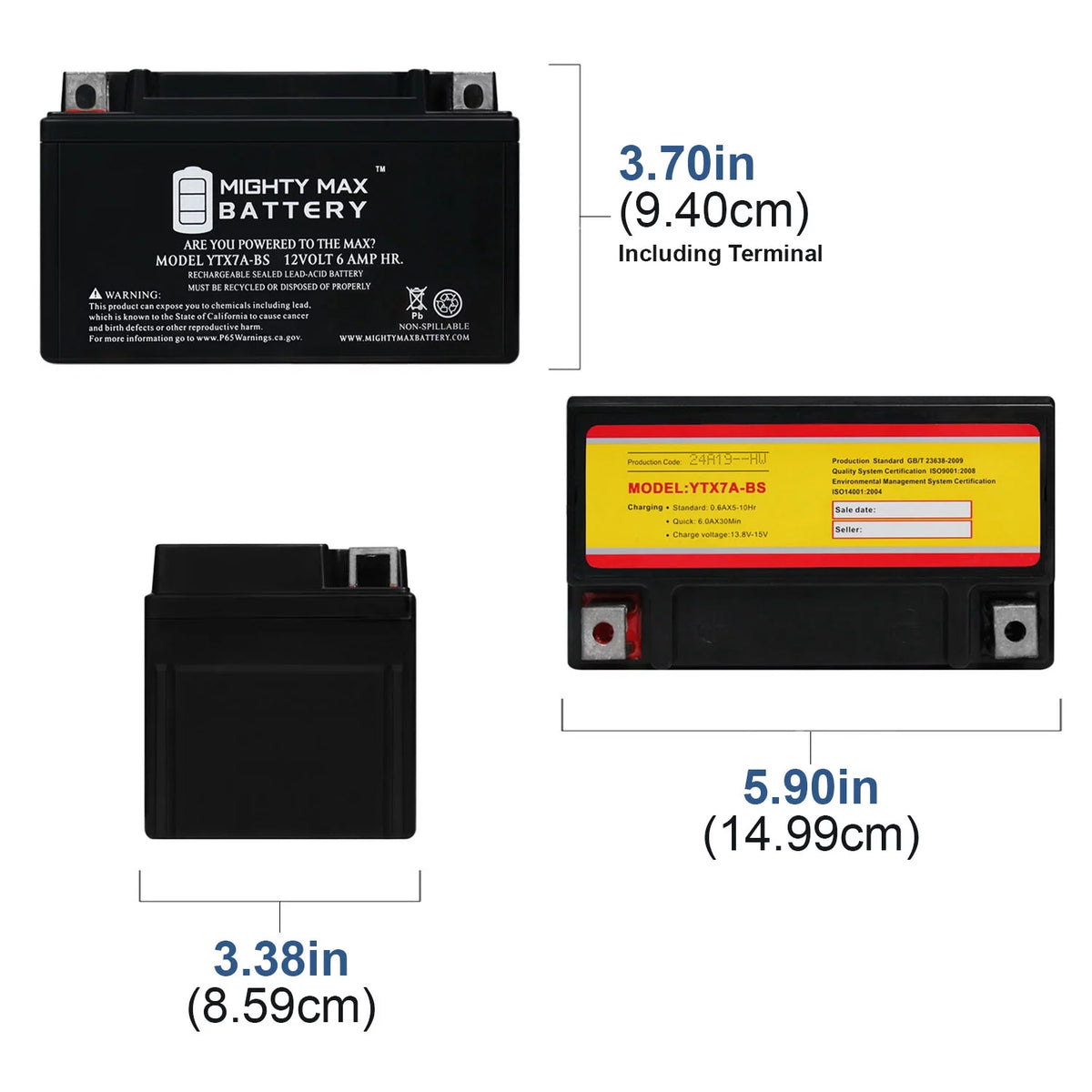 12V Replacement Battery with Charger C475