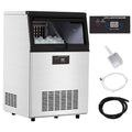 130lbs/24H Stainless Steel Under Counter Ice Machine with 44lbs Ice Storage O74360