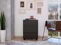 Black 3 Drawer Wood Filing Cabinet T845220