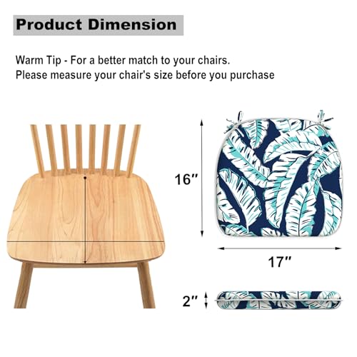 Set of 4 Water Repellent Outdoor Chair Cushions 17"x 16" P277010
