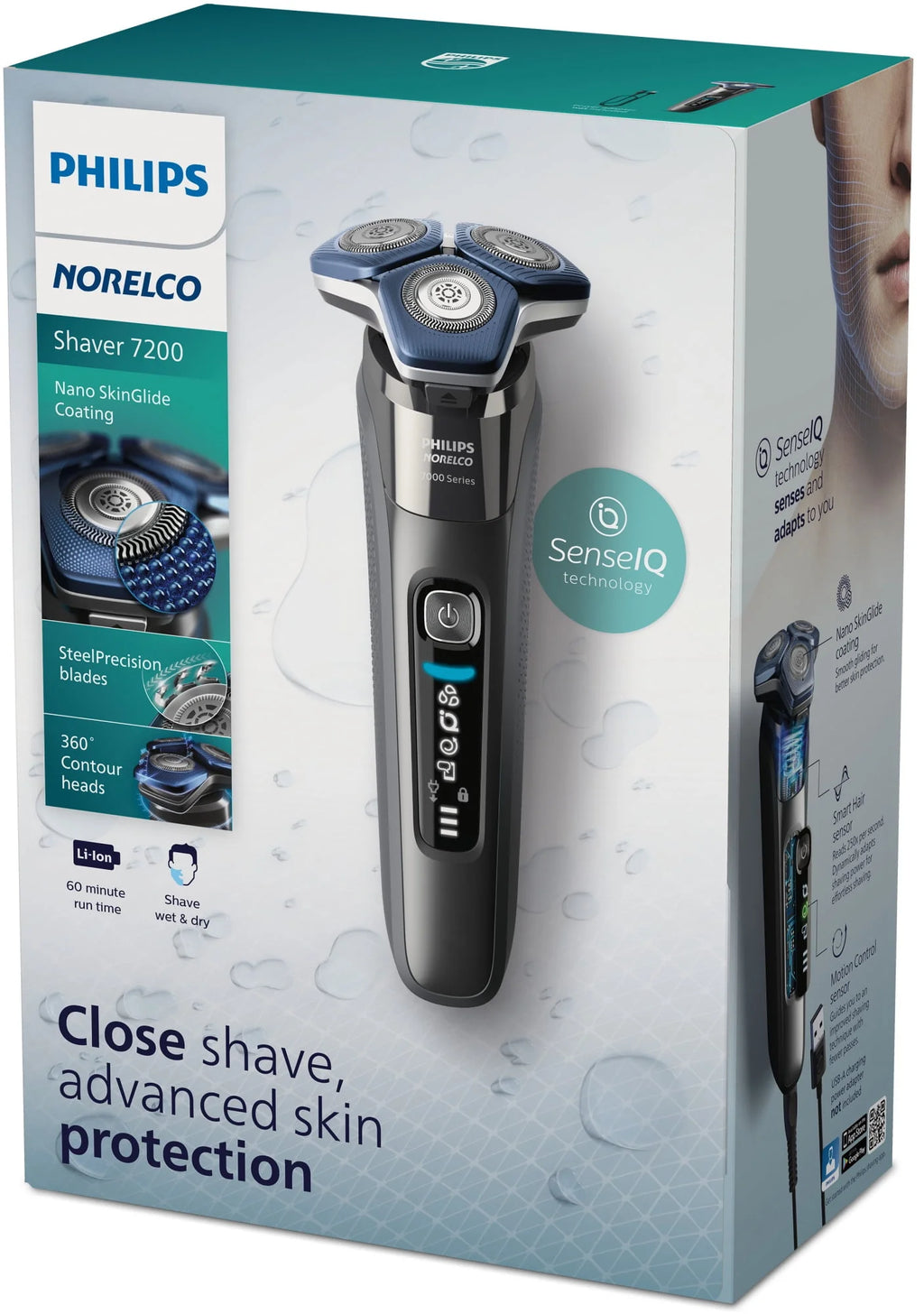 Rechargeable Wet & Dry Electric Shaver with Pop-Up Trimmer L66963