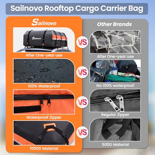 21 Cubic Feet Waterproof PVC Rooftop Cargo Carrier B732201