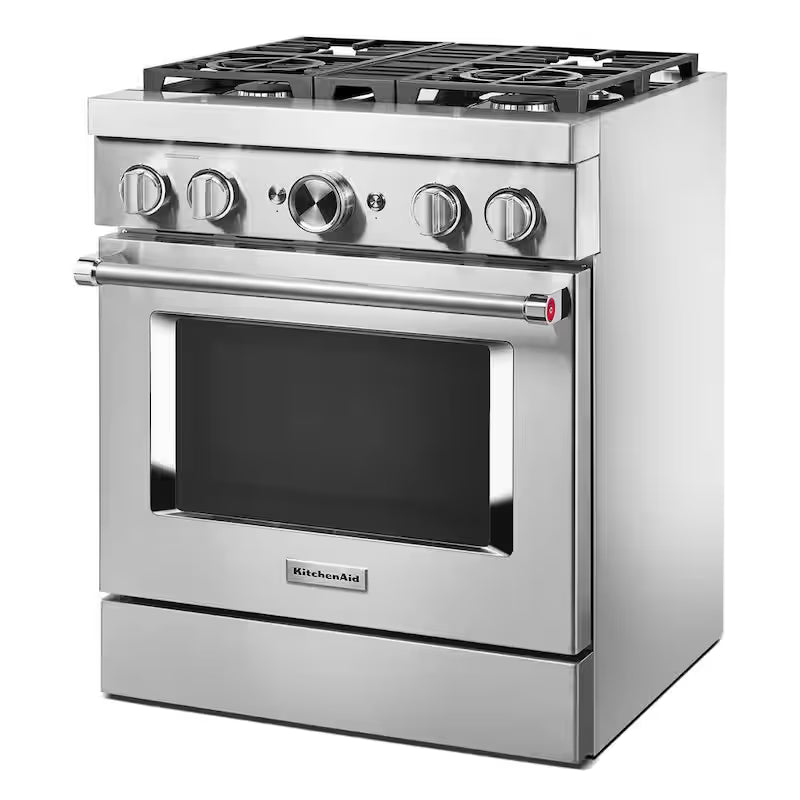 4 Burner Dual Fuel Freestanding Smart Range in Stainless Steel J694