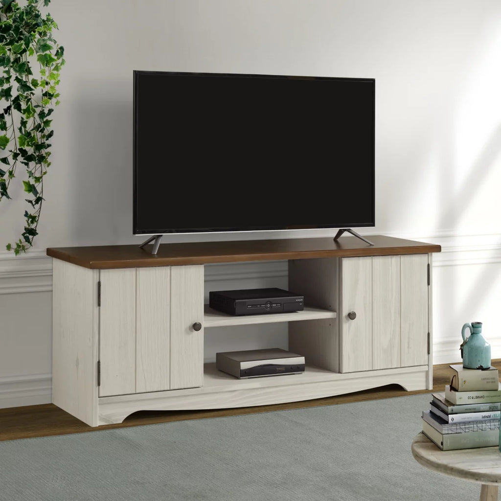 White Wood TV Entertainment Stand P753