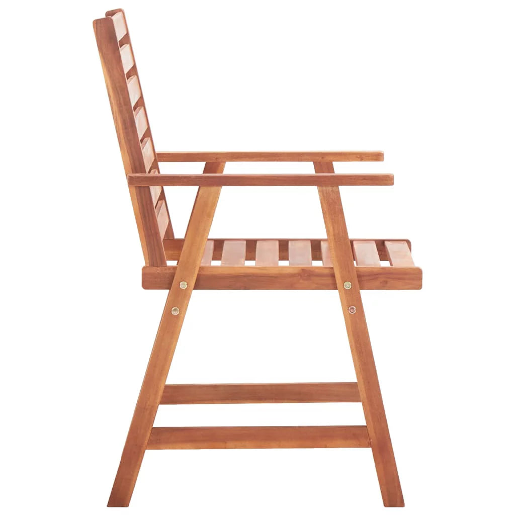 2 pcs Acacia Wood Patio Dining Chairs R976