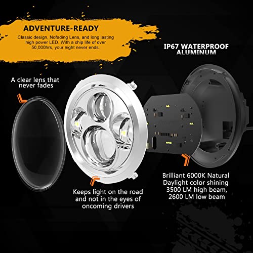 7 Inch Headlight Fog Lights Combo C48103