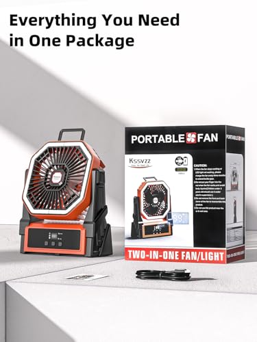 Portable Rechargeable Camping Fan with LED Lantern K732