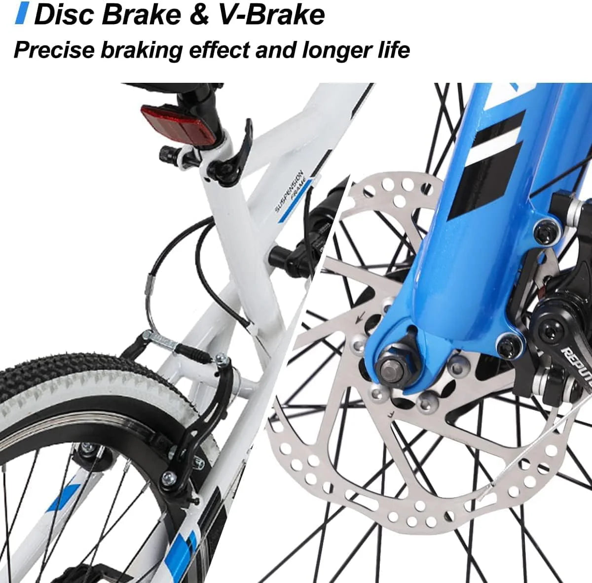 26 Inch Full-Suspension 21 Speeds Disc-Brake Mountain Bike K1554