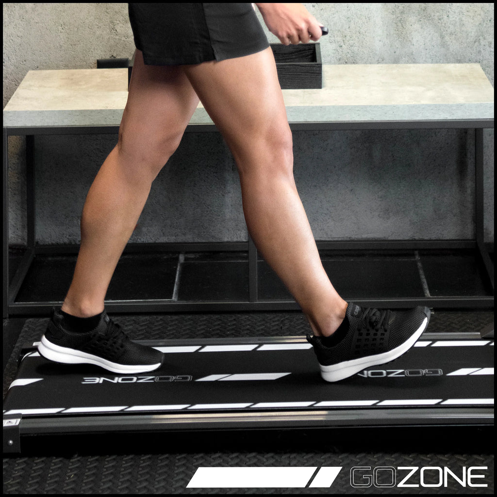 Under Desk Exercise Treadmill with Remote, White and Black Q1494