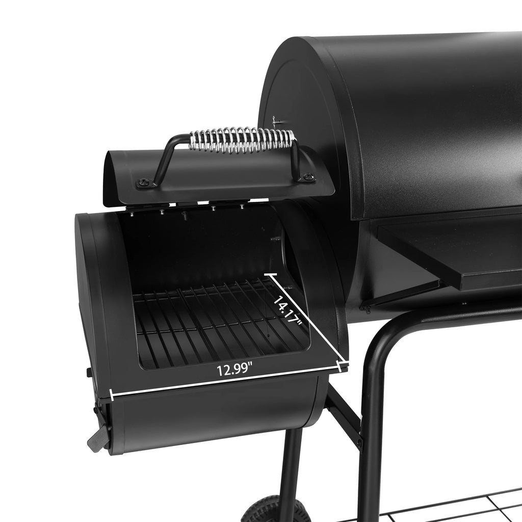 30" Charcoal Grill with Offset Smoker and Cover O555936