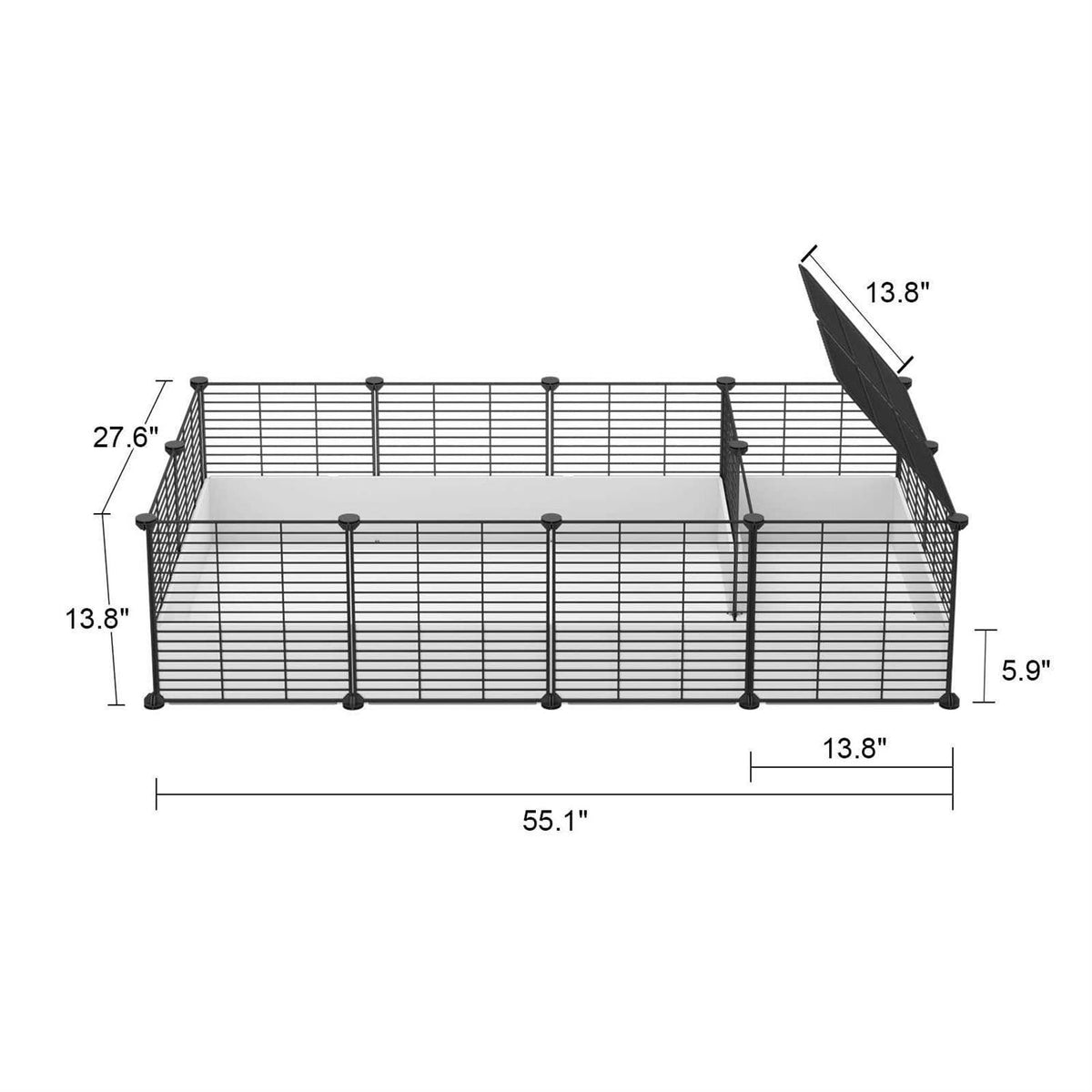 Guinea Pig Cage with Waterproof Plastic Bottom X546179