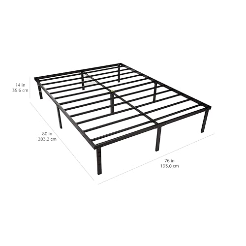 Full Size Black Steel Platform Bed Frame T162070