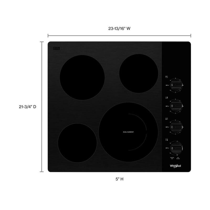 24 in. Black Electric Cooktop with 4 Elements M9929