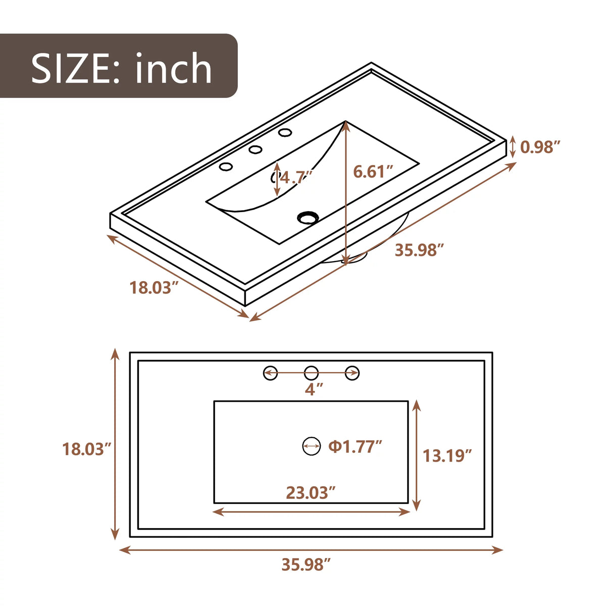 36" Gray Bathroom Vanity with Ceramic Sink Z146582