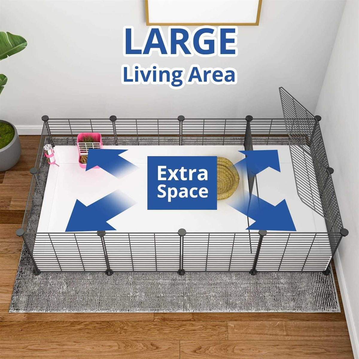 Guinea Pig Cage with Waterproof Plastic Bottom X546179