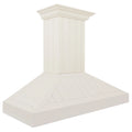48 in. Wooden Wall Mount Range Hood in White V254