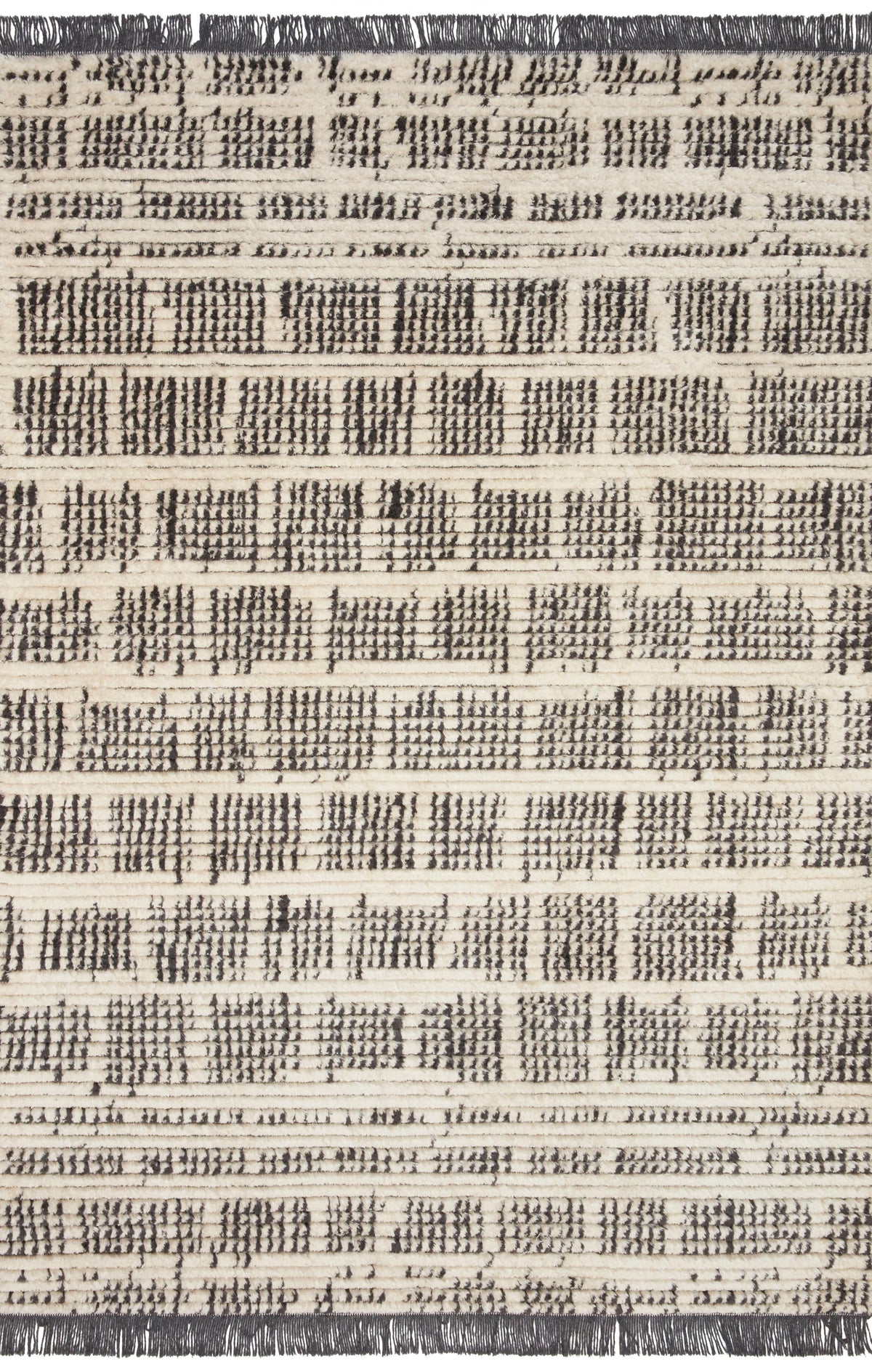 Cream Charcoal 2'7 x 10'0 Rug R545
