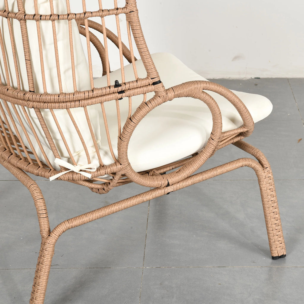 Oversized Wicker Egg Chair with Steel Frame G613
