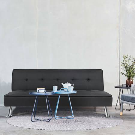 Black Convertible Futon Sofa Bed B717
