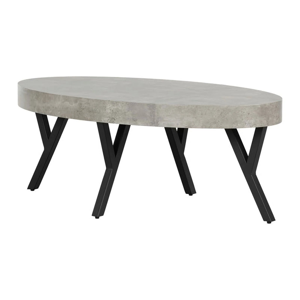 Concrete Gray and Black Coffee Table F706