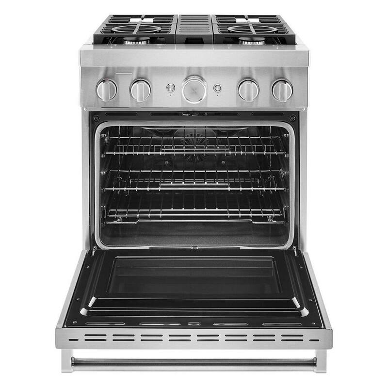 4 Burner Dual Fuel Freestanding Smart Range in Stainless Steel J694