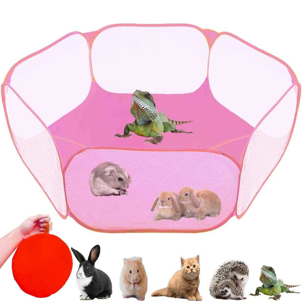 Breathable Transparent Pet Playpen Pop Open Outdoor/Indoor Exercise Fence U4646
