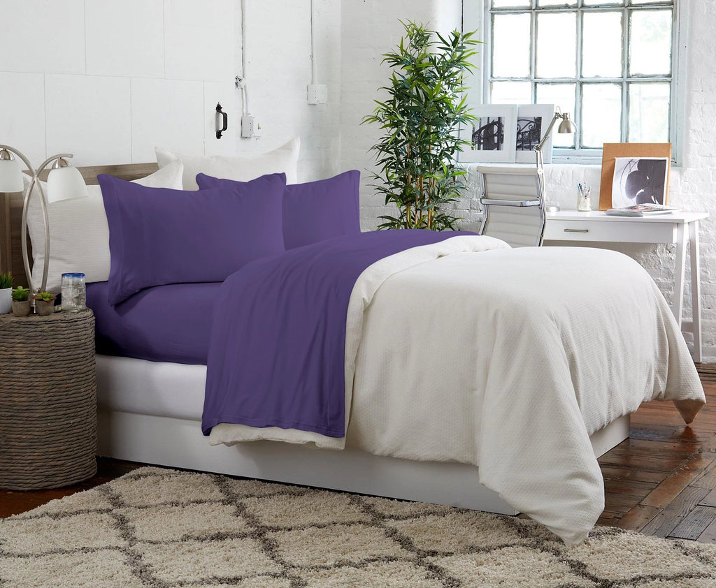 4-Piece Cotton Blend Jersey Knit Sheet Set P592099