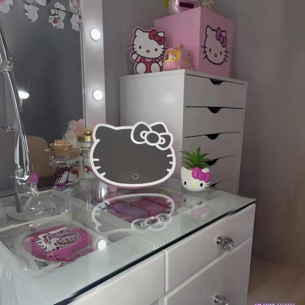 LED Table Mirror with Lights and Touch Sensor Switch W2314