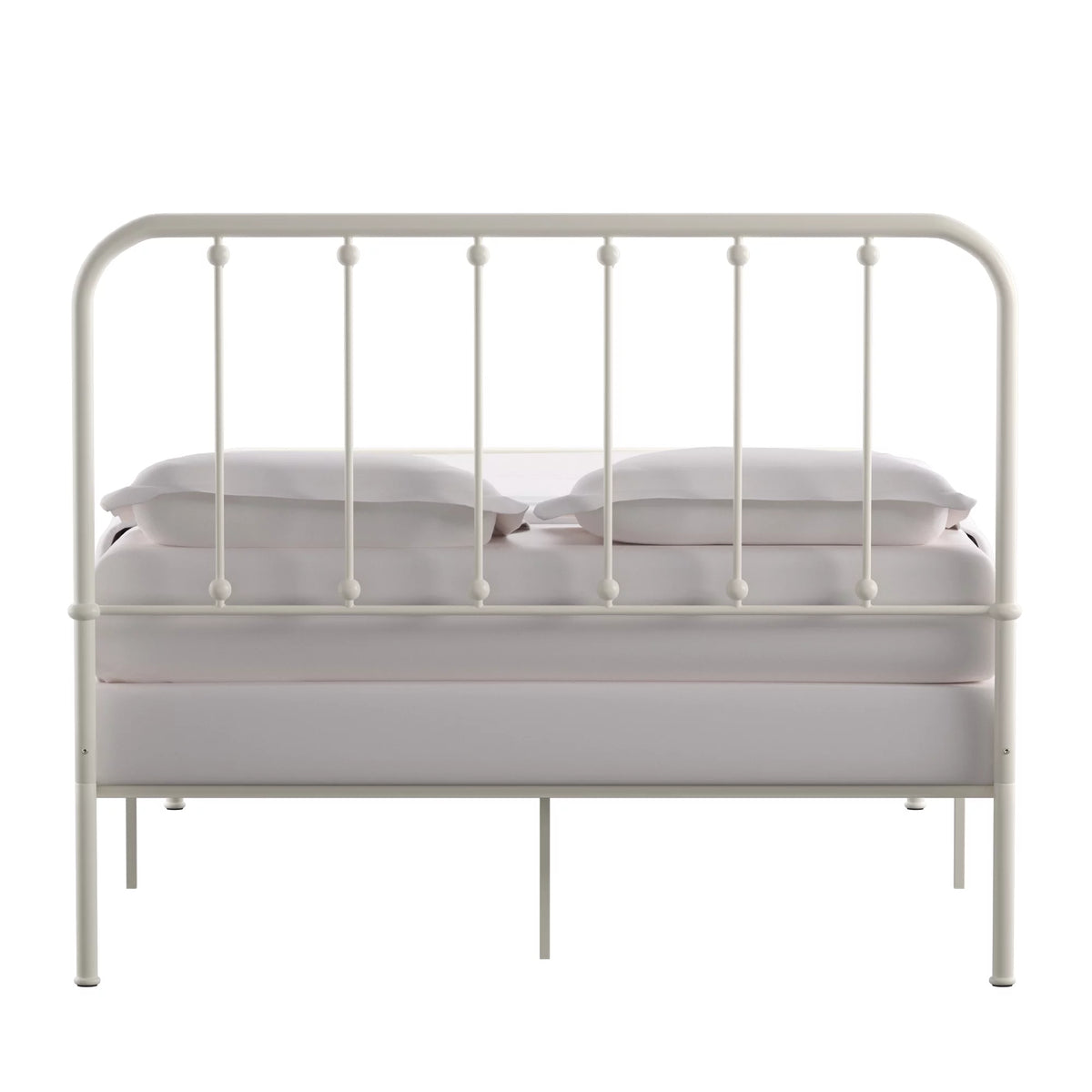 White Metal Platform Full Bed V667627