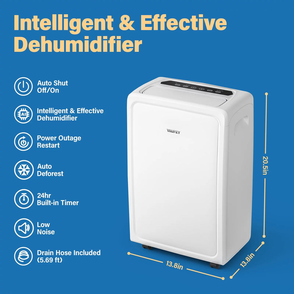 55 Pints Home Dehumidifier with Drain Hose H209236