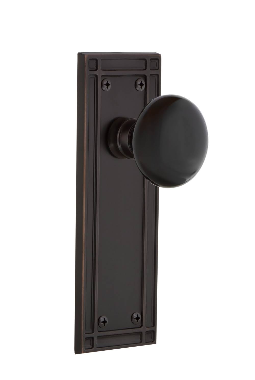 Black Porcelain Door Knob N613