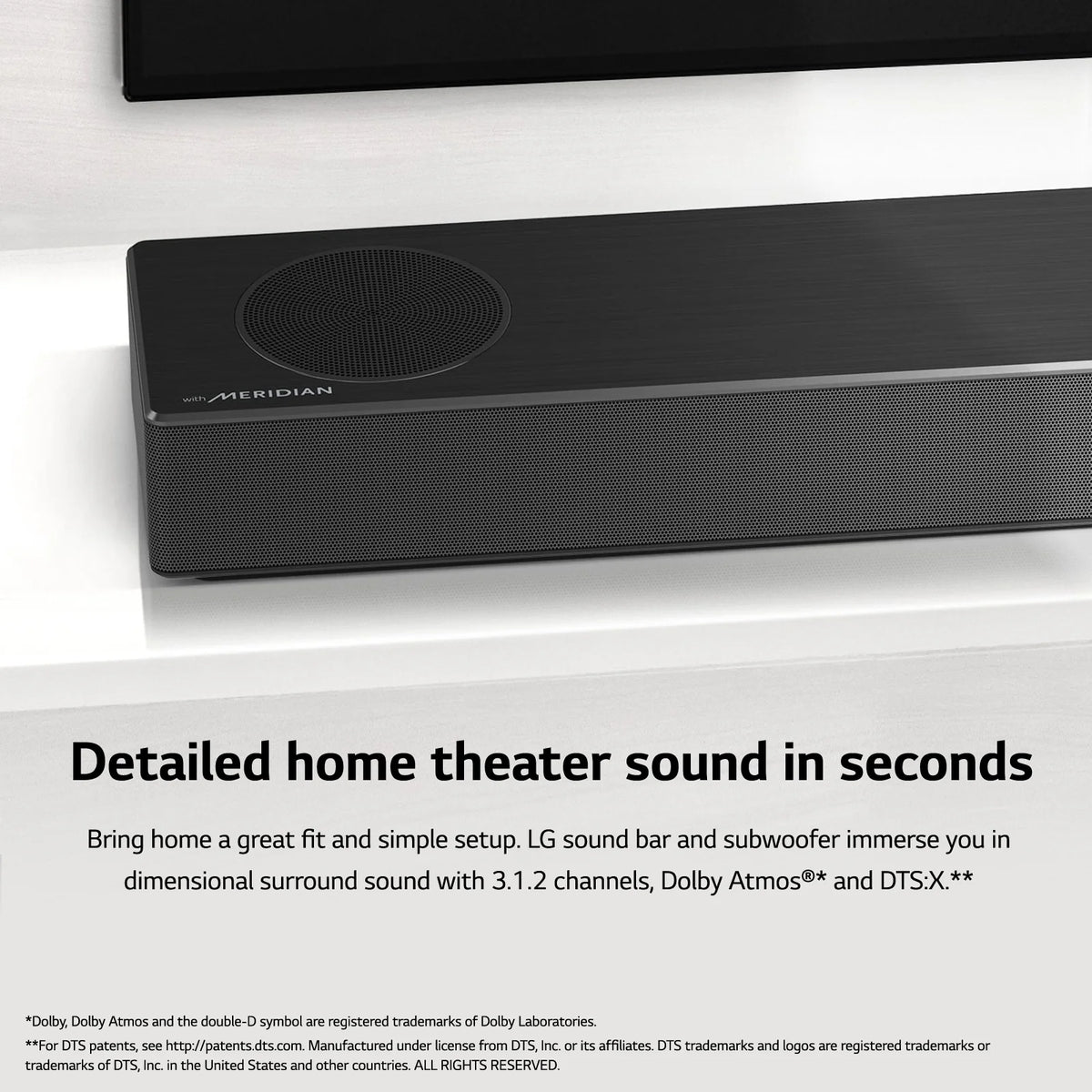 3.1.2 Channel High Res Audio Soundbar with Dolby Atmos and 4K Pass-Through Q8675