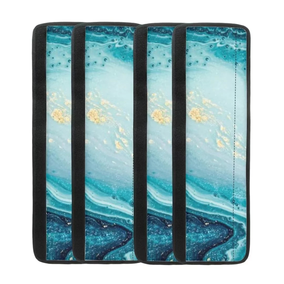 Blue Marble Stripe Refrigerator Door Handle Cover F317178