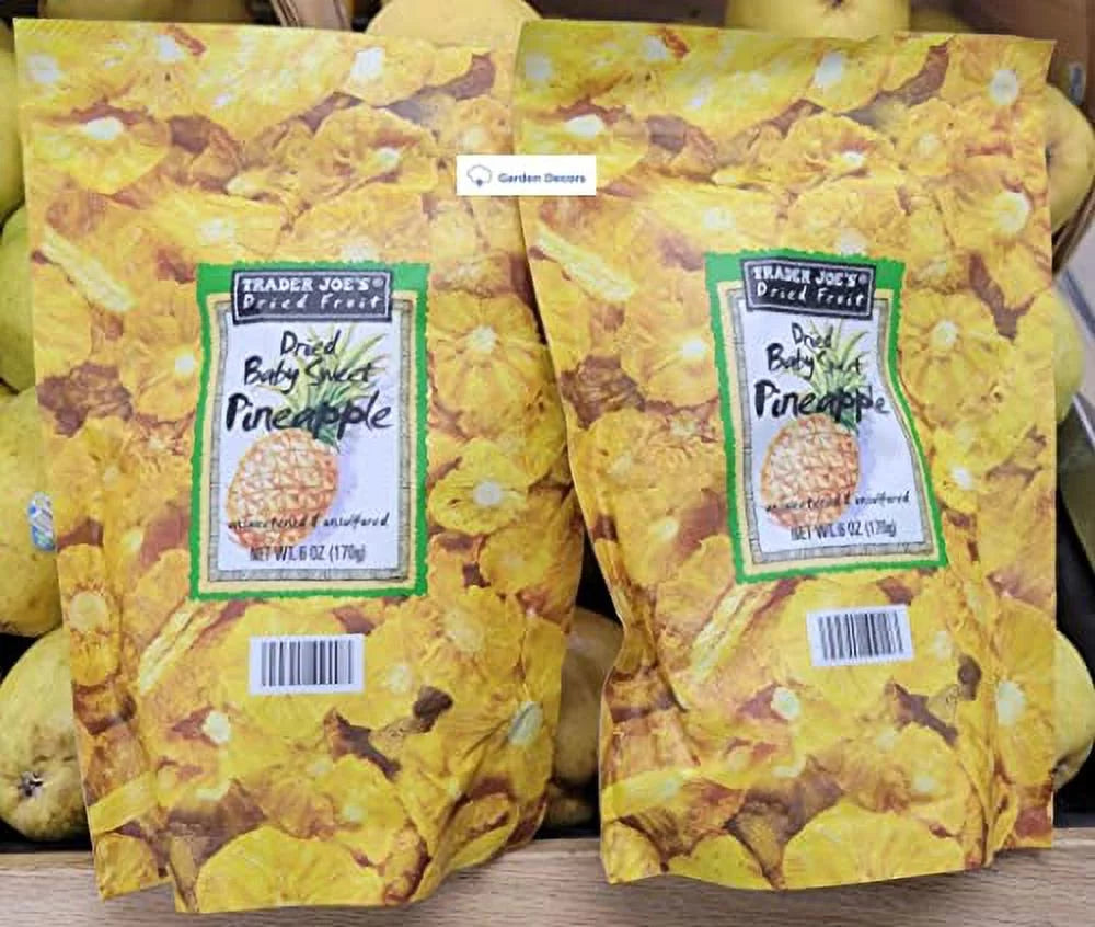Dried Baby Sweet Pineapple Unsweetened & Unsulfured 6 oz Z37344