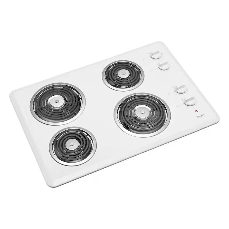 White 4 Element Coil Electric Cooktop L634269
