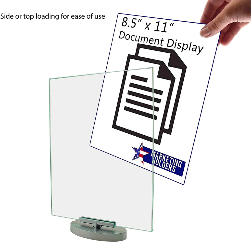 6 Pack Swivel Sign Holder 8.5" x 11" Double Sided Clear Acrylic U85771