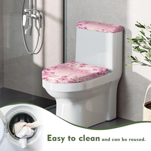 Polyester Fabric Christmas Theme Toilet Seat Cover Set W780891