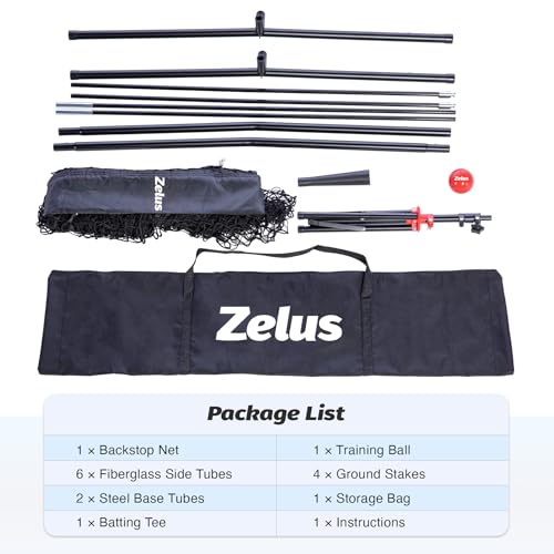 7x7ft Baseball Softball Practice Net with Tee and Carry Bag Q617