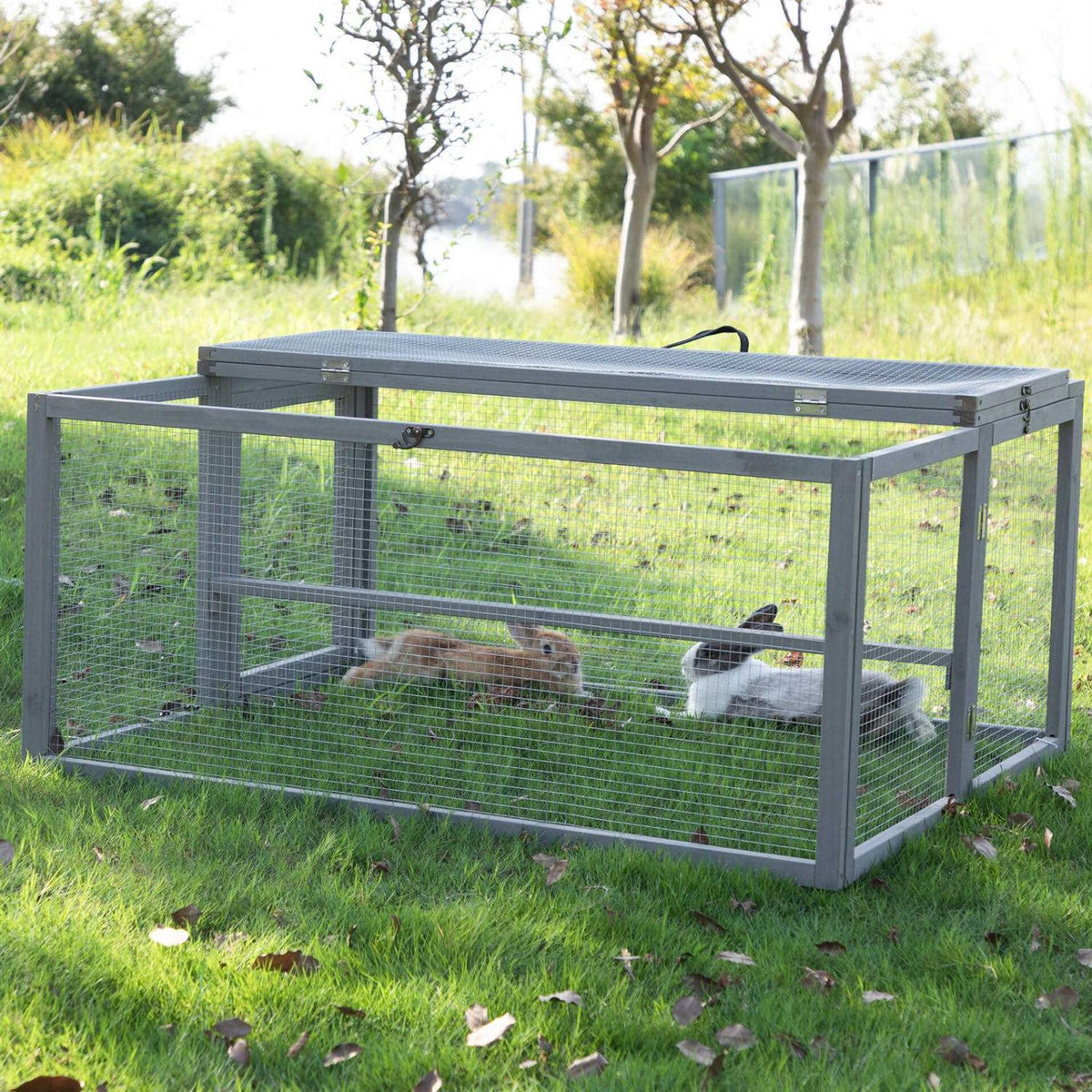 Chicken Coop & Roosting Bar Small Pet Hutch Q701