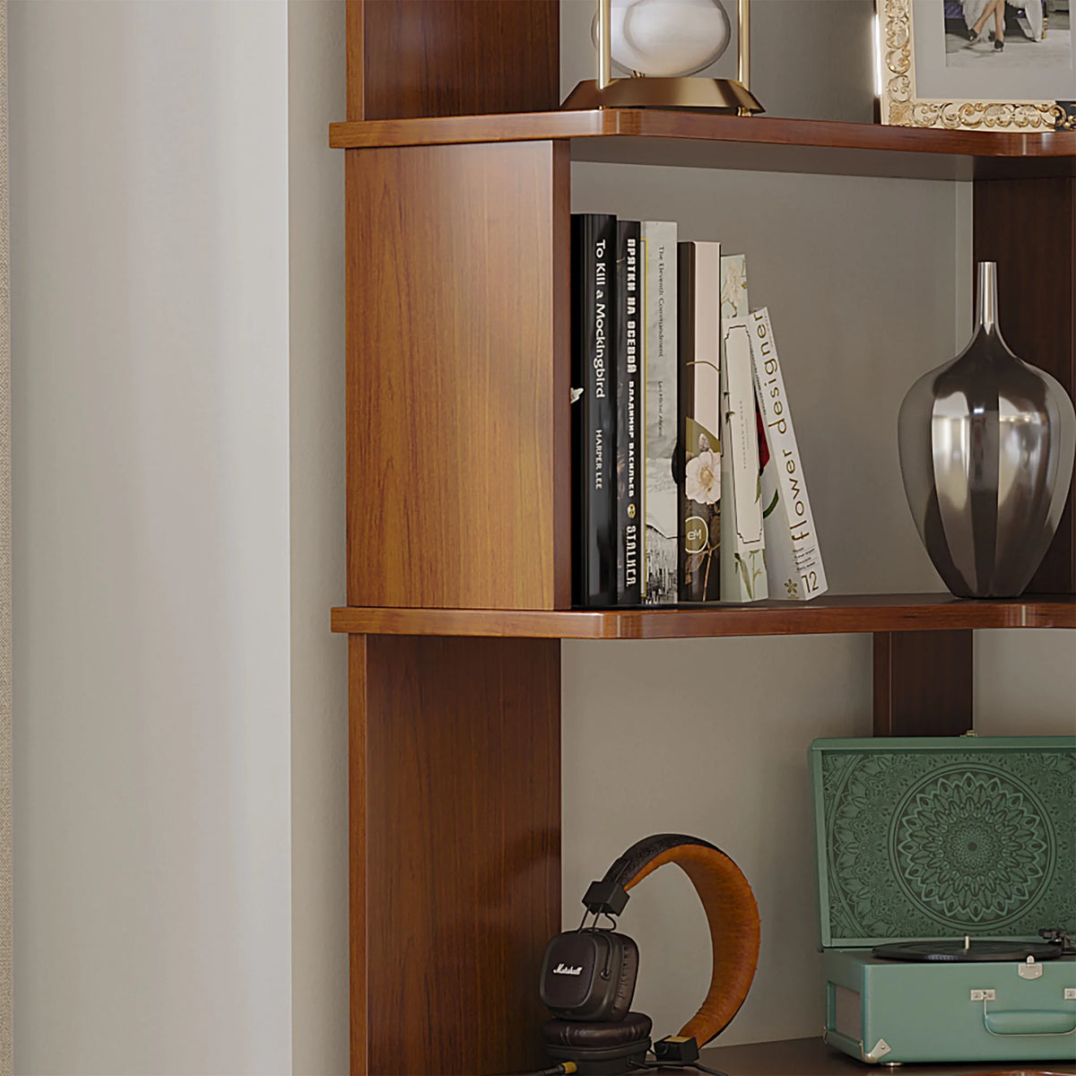 Brown Corner Bookshelf W12428